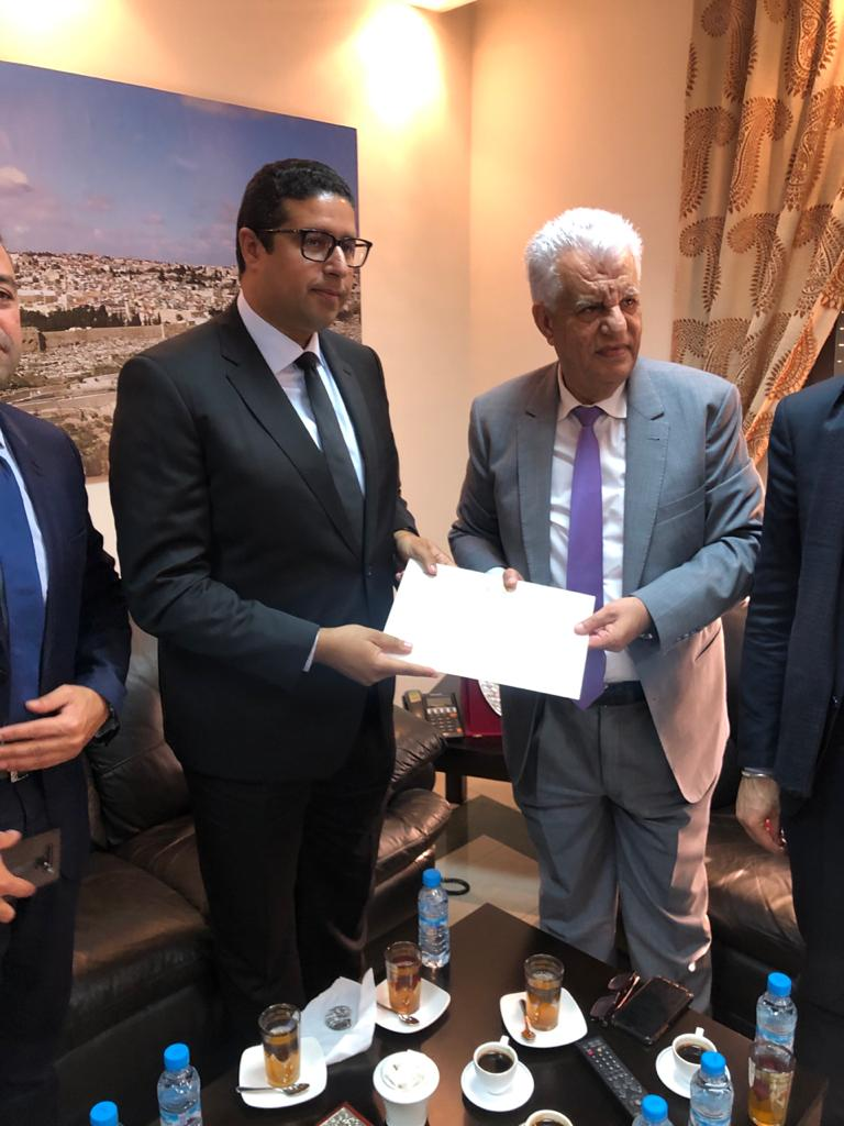 المكتب التنفيذي للشبيبة الاستقلالية في زيارة للسفير الفلسطيني لدعم ومساندة الشعب الفلسطيني الشقيق.